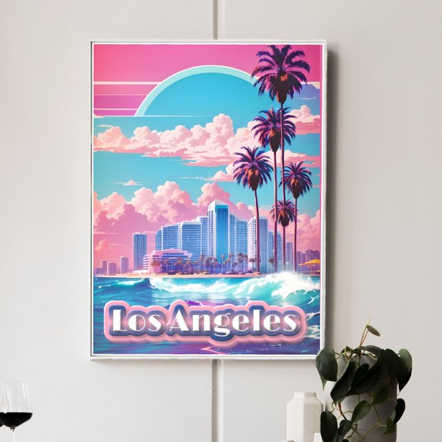 Poster Los Angeles Vaporwave Travel (Créateur téléchargé)