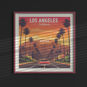 Poster Los Angeles vintage Californie