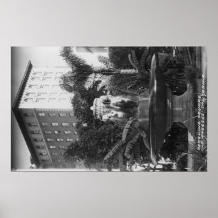 Poster Los Angeles, vue de CA de carré de déterioration