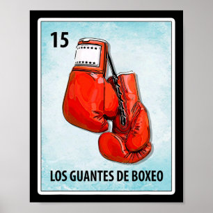 Poster Los Guantes De Boxeo Mexicain Gants De Boxe Cartes