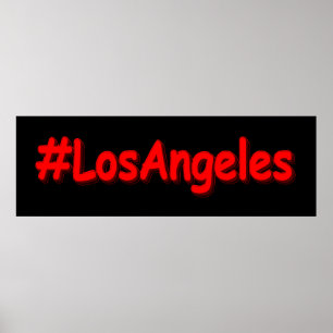 Poster "#LosAngeles" Joli design. Commandez dès maintenan