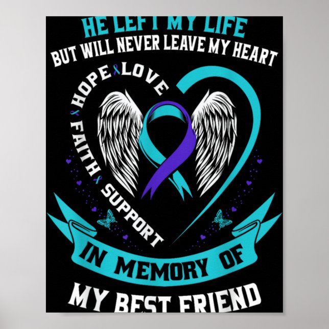 Poster Loss In Memory Of My Friend Suicide Awareness  (Devant)