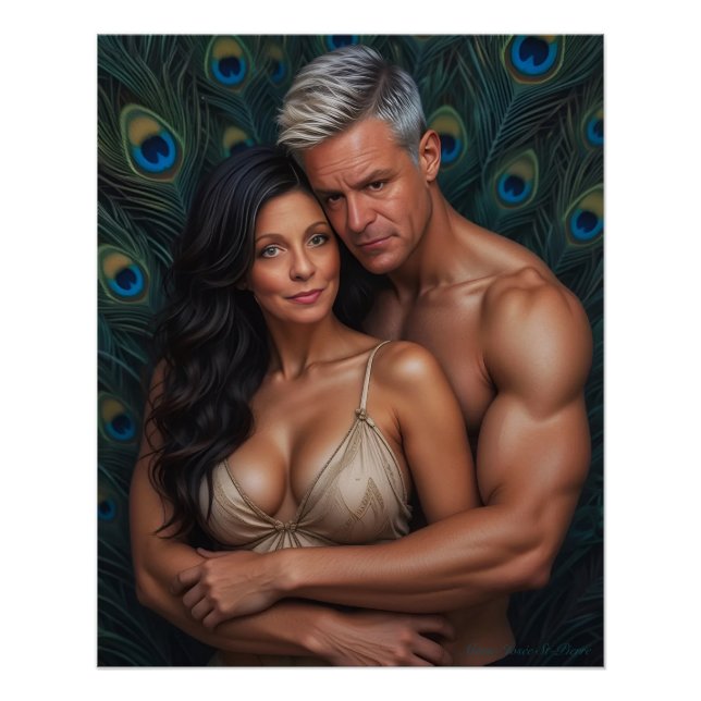 Poster Lost in a Peacock Paradise (Devant)