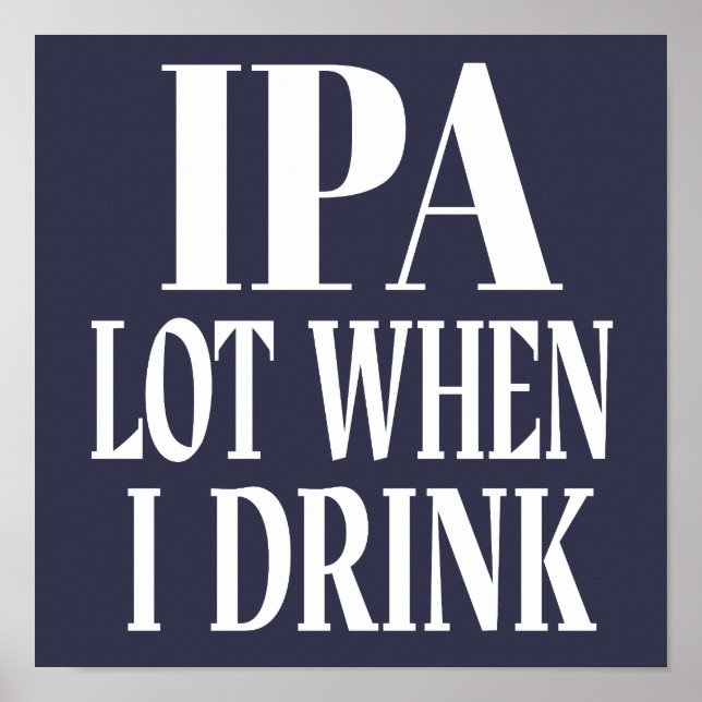 Poster Lot IPA Quand Je Bois (Devant)