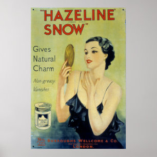 Poster Lotion de maquillage de neige vintage