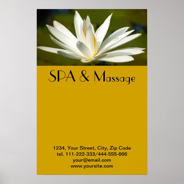 Poster Lotus blanc (Devant)