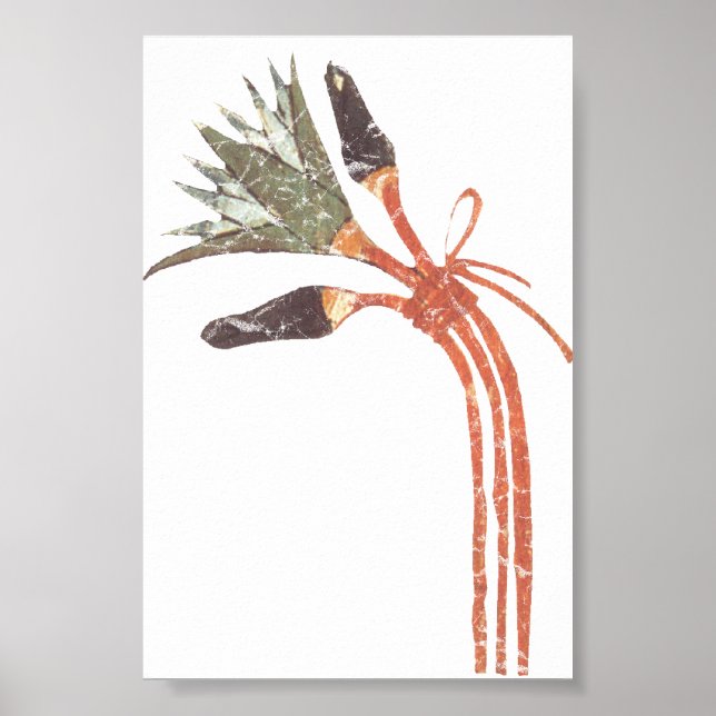 Poster Lotus égyptien antique Fleur & Buds (Devant)