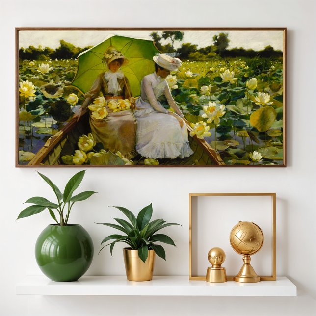 Poster Lotus Lilies, Charles Curran (Créateur téléchargé)