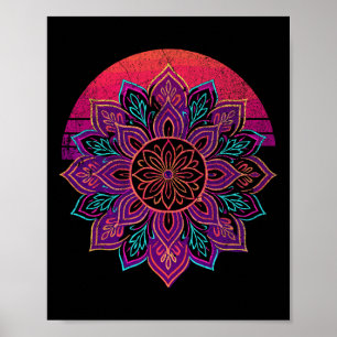 Poster Lotus Mandala Bouddha Art Zen Succulent Botanique 