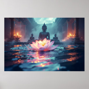 POSTER LOTUS - ZEN BOUDDHISME
