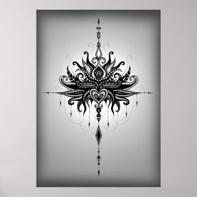 Poster Lotusmandala (Devant)