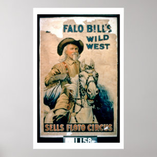 Poster "L'ouest sauvage de Buffalo Bill", cirque de Floto