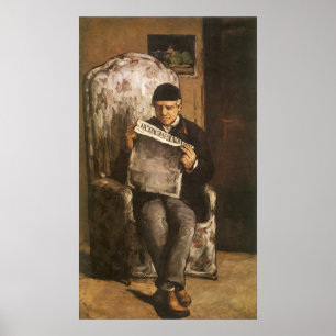 Poster Louis Auguste Cezanne Père De L'Artiste Lecture