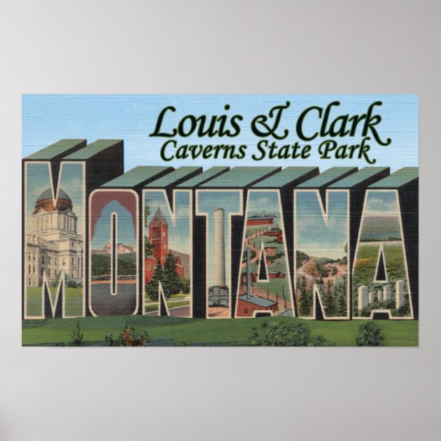 Poster Louis & Clark Caverns Park, Montana (Devant)