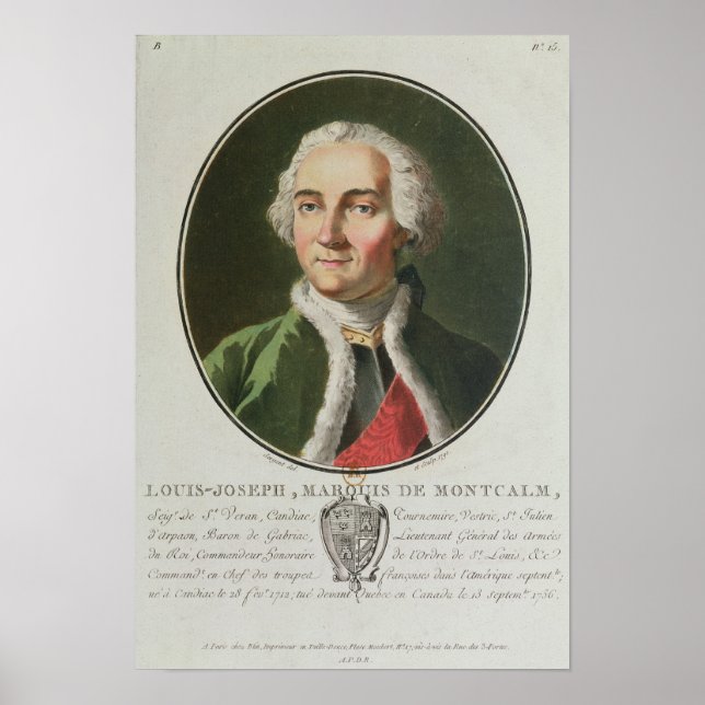 Poster Louis-Joseph de Montcalm 1790 (Devant)