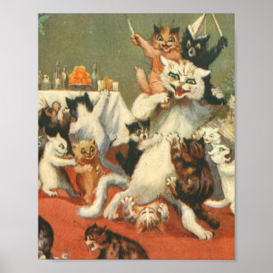 Poster Louis Wain Joyeux Noël