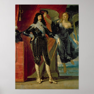 Poster Louis XIII couronné par la victoire, 1635