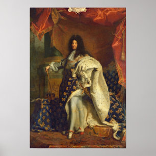 Poster Louis XIV en costume royal, 1701