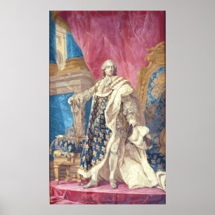 Poster Louis XV dans des robes longues de couronnement