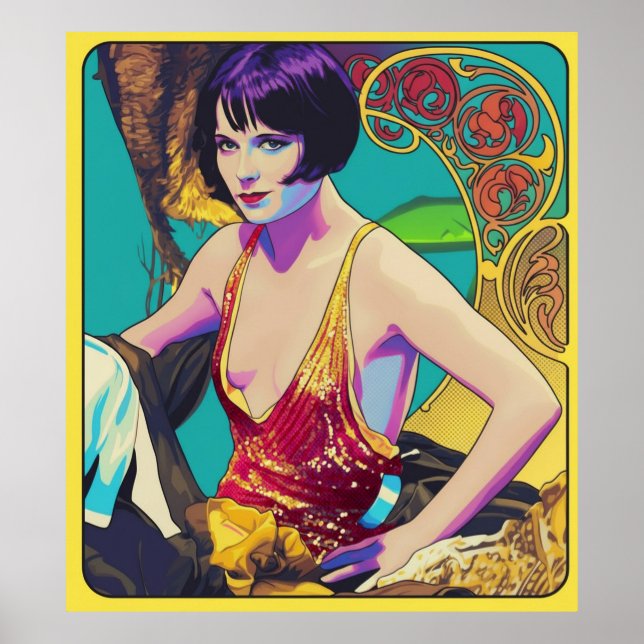 Poster Louise Brooks - Pop Art (Devant)
