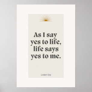 Poster Louise Hay Citation - Life Me Dit Oui
