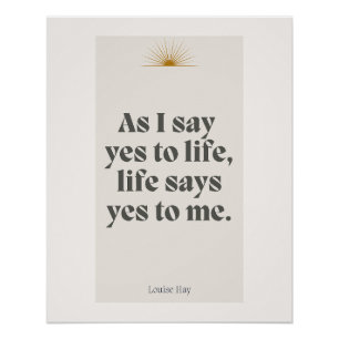 Poster Louise Hay Citation - Life Me Dit Oui