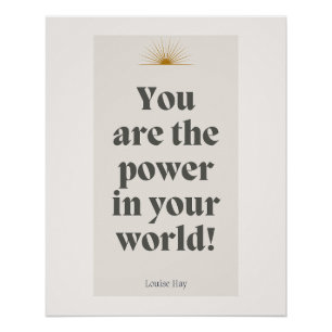 Poster Louise Hay Citation - Vous êtes le pouvoir dans vo