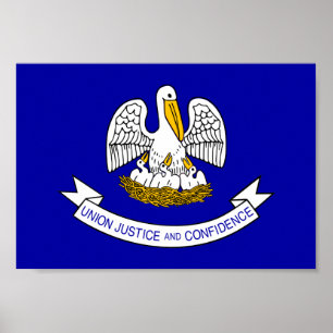Poster Louisiana Flag