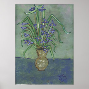 Poster Louisiane Irises Dans Un Vase