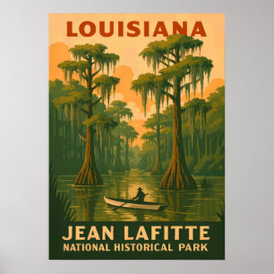 Poster Louisiane Parc national historique Jean Lafitte 1