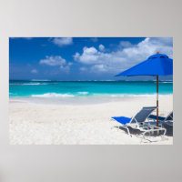 Lounges on the ocean beach