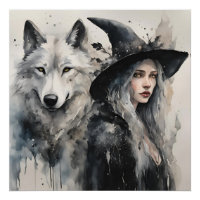 Loup blanc et sorcière