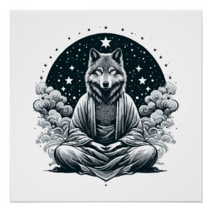 Poster Loup conscient