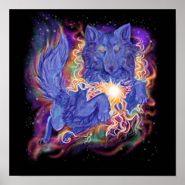 Poster Loup cosmique (Devant)