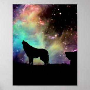 Poster loup de galaxie