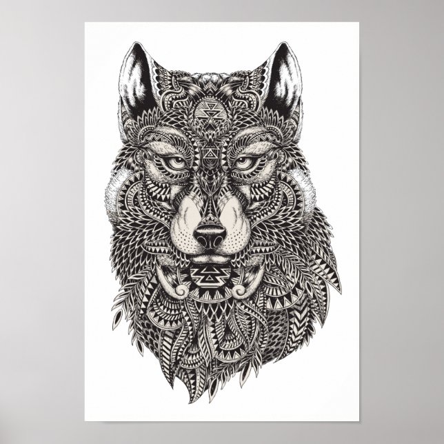 Poster Loup de l'affiche Color It (Devant)