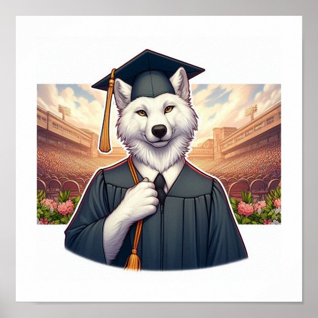 Poster Loup diplômé (Devant)