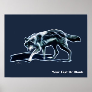 Poster Loup foncé