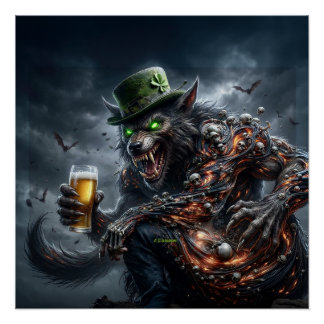 Poster Loup-garou irlandais à 3 bras