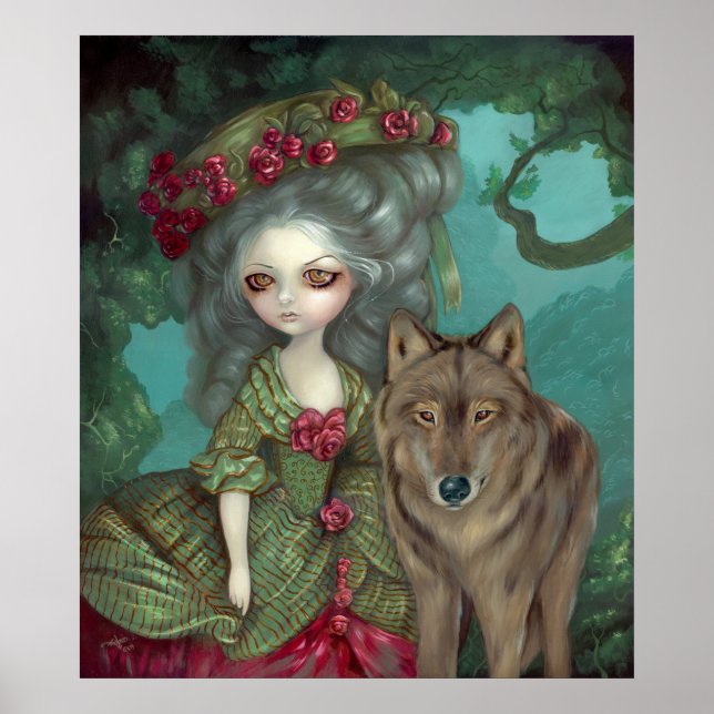 Poster Loup-Garou : La Foret gothique wolf rococo Art Imp (Devant)