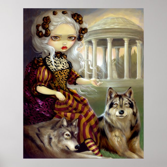 Poster Loup-Garou : Le Temple ART IMPRIMER rococo wolf go (Devant)