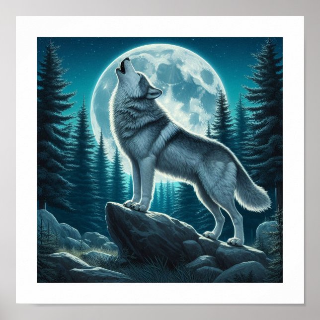 Poster Loup hurlant (Devant)