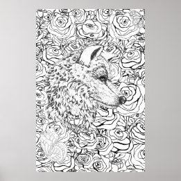 Poster Loup Intelligent