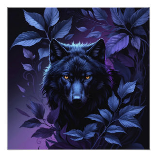Poster Loup noir
