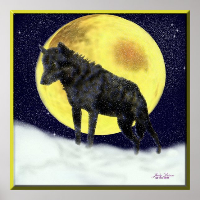 Poster Loup noir (Devant)