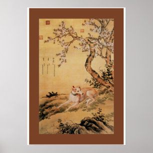 Poster Loup Shanxing (睒星狼)~Greyhound Giuseppe Castiglione