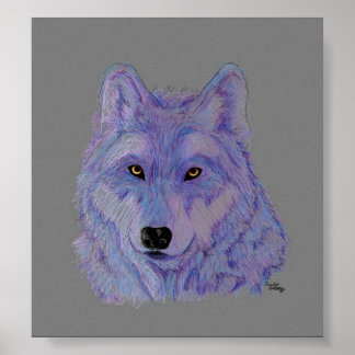 Poster Loup solitaire
