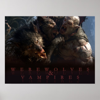 Poster Loups-garous & Vampires - La Bataille