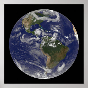 Poster L'ouragan Dean approche la péninsule du Yucatan