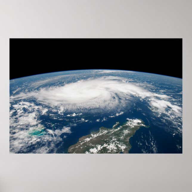 Poster L'Ouragan Dorian Au-Dessus De L'Océan Atlantique. (Devant)
